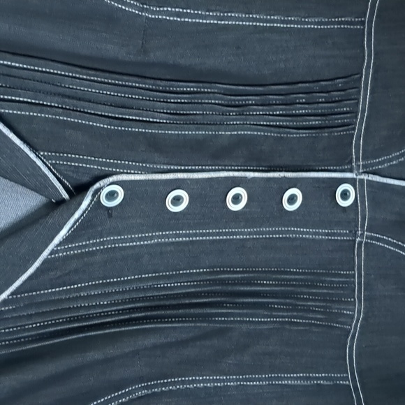 PICADILLY* 2pc jacket/top & skirt set. Short sleeve button front, rivet detail - Picture 11 of 16